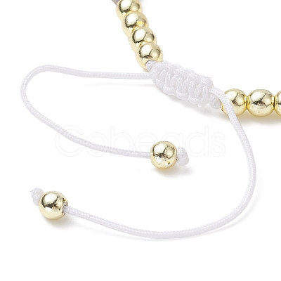 Evil Eye Lampwork Braided Bead Bracelet with Glass Beaded Chains for Women BJEW-JB09412-1