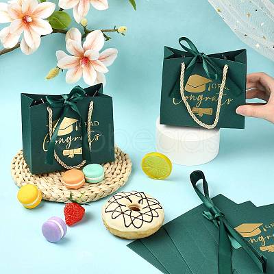 Gold Stamping Graduation Cap Paper Gift Bags CARB-FZC0001-01C-1