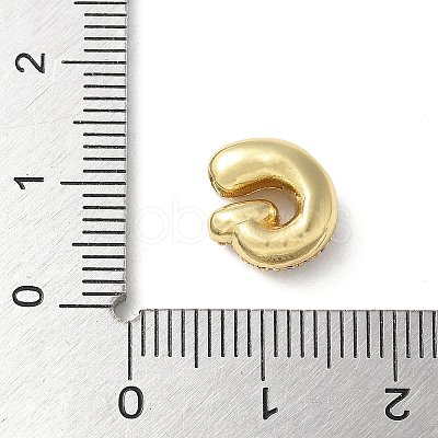 Brass Micro Pave Cubic Zirconia Beads KK-P290-61G-G-1