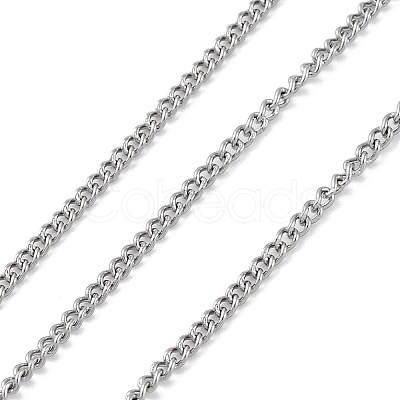 304 Stainless Steel Curb Chains CHS-M009-10P-03-1