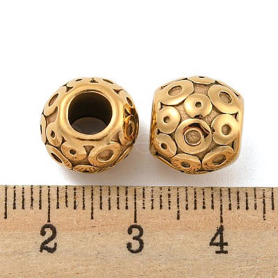 Ion Plating(IP) 304 Stainless Steel European Beads STAS-P173-097G-1