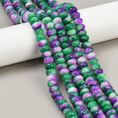 Dyed Natural White Jade Beads Strands G-G107-A25-01-1