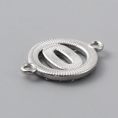 Zinc Alloy Crystal Rhinestone Connector Charms ALRI-WH0005-17O-P-1