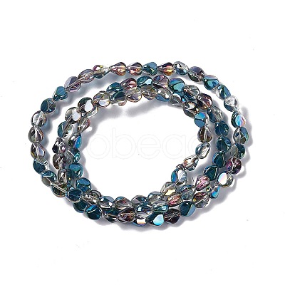 Electroplate Glass Beads Strands EGLA-L038-HR01-1