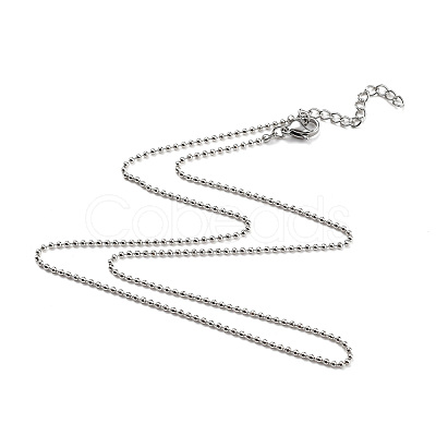 Brass Ball Chain Necklaces NJEW-JN02912-02-1