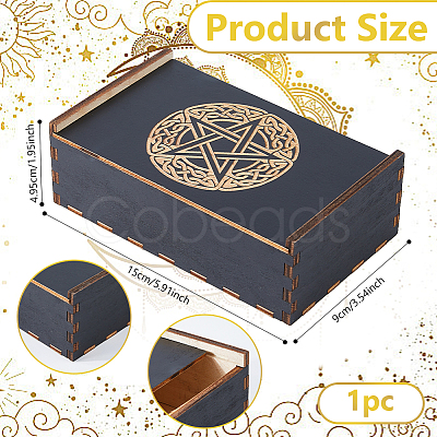 Moth Engraved Wooden Tarot Storage Boxes CON-WH0089-144A-1