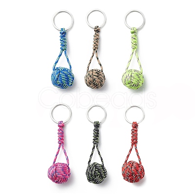 Braided Ball Rope Polyester Keychains KEYC-JKC00421-1