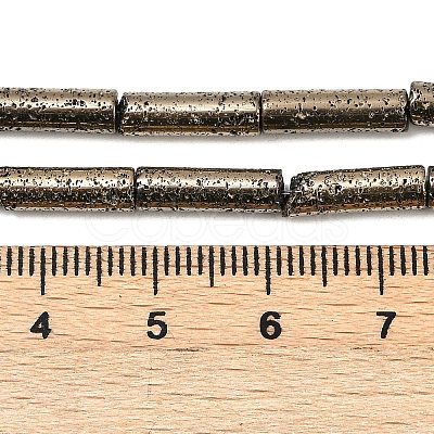 Electroplated Natural Lava Rock Beads Strands G-K388-03B-07-1