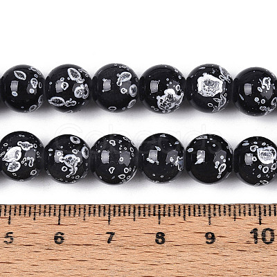 Baking Paint Glass Beads X1-DGLA-N015-10mm-10-1