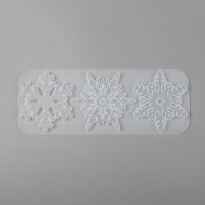 Christmas DIY Snowflake Silicone Pendant Molds DIY-P006-31-1