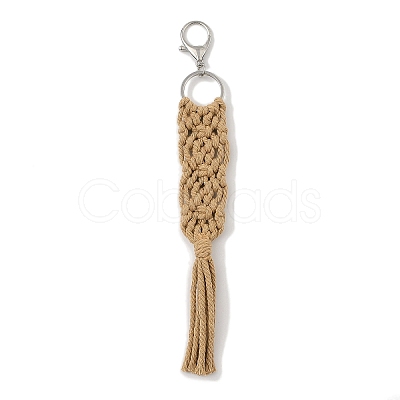 Handmade Macrame Nylon Thread Pendant Decorations HJEW-P019-05P-06-1