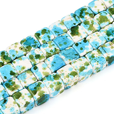 Spray Painted Synthetic Turquoise Beads Strands TURQ-T004-13C-1