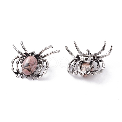 Natural Rhodonite Brooch G-A176-C16-1-1