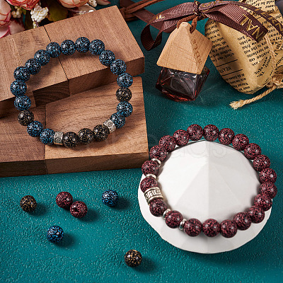 90Pcs 3Colors Opaque Acrylic Beads OACR-TA0002-57-1