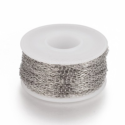 Tarnish Resistant 304 Stainless Steel Paperclip Chains CHS-F010-01A-P-1