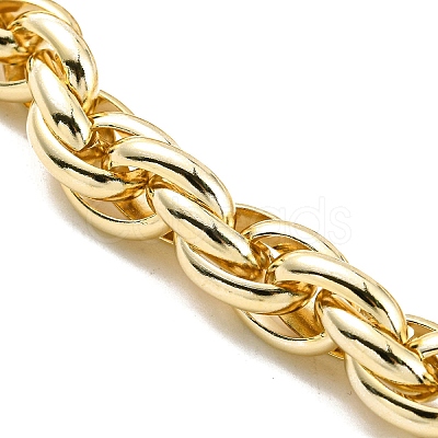 Ion Plating(IP) 304 Stainless Steel Rope Chain Bracelets BJEW-D030-09G-1
