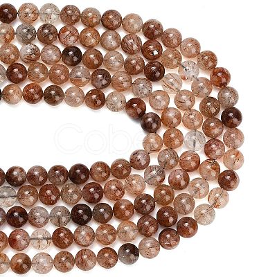 Natural Black Gold Rutilated Quartz Beads Strands G-L657-B02-12mm-1