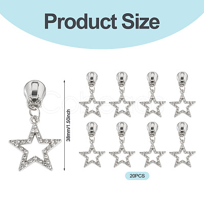 20Pcs Alloy Zipper Puller HJEW-TAC0161-1