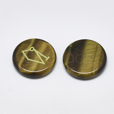 Natural Tiger Eye Cabochons G-T122-38E-1