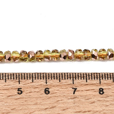 Electroplate Glass Beads Strands GLAA-Q105-03-06-1