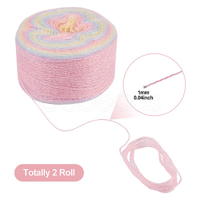Gradient Segment Dyed Super Fine Mohair Yarn DIY-TAC0033-03I-1