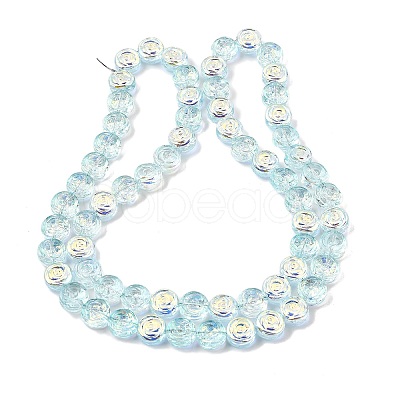 Electroplate Baking Paint Transparent Glass Beads Strands GL-CBA2ED2-05G-1