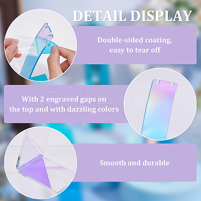 Acrylic Slant Back Dangle Earring Display Stands EDIS-WH0012-43-1
