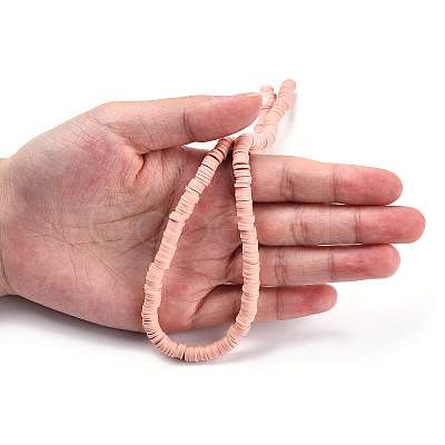 Handmade Polymer Clay Bead Strands CLAY-S094-6mm-A01-1