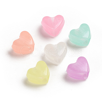 Luminous Acrylic Beads TACR-WH0002-13-1