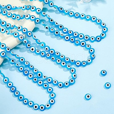 4 Strands Handmade Lampwork Beads Strands LAMP-HS0001-09-1
