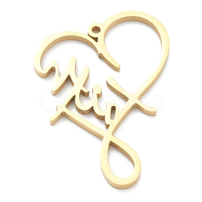 Ion Plating(IP) 304 Stainless Steel Pendants STAS-B016-06G-1