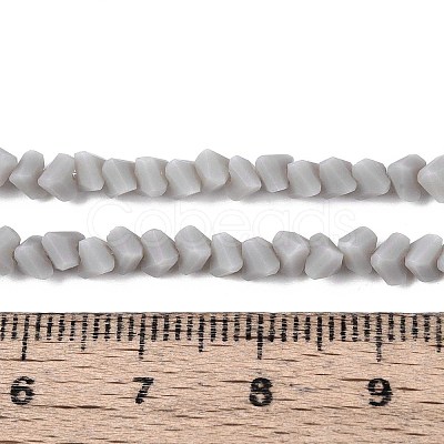 Frosted Opaque Glass Beads Strands GLAA-N017-4mm-21-1