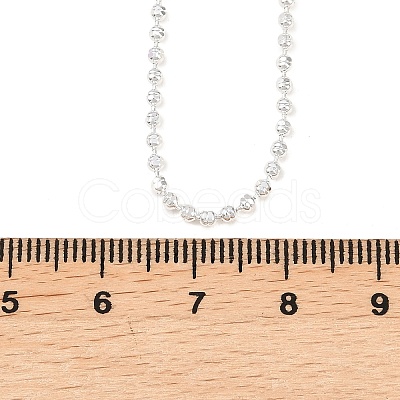 2MM Brass Ball Chain Necklaces for Men Women NJEW-L012-04S-1