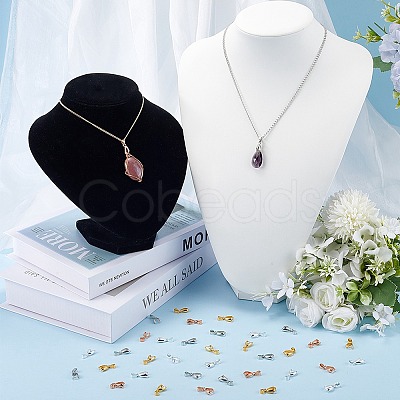 100Pcs 4 Colors Brass Ice Pick Pinch Bails FIND-SP0001-73-1