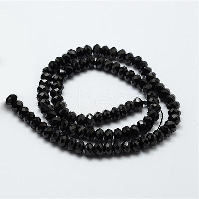 Natural Black Spinel Beads Strands G-E366-06-4x6mm-1