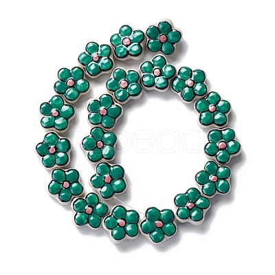 Handmade Porcelain Flower Beads Strands PORC-F003-01I-1