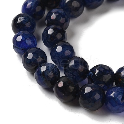 Dyed & Heated Natural Dragon Veins Agate Beads Strands G-P539-A01-11-1