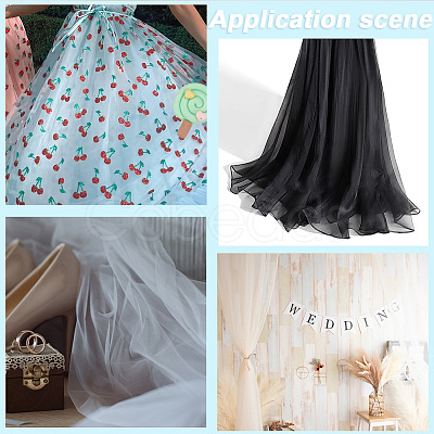 5 Yards Polyester Organza Fabric DIY-CY0001-09B-1