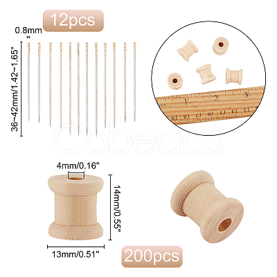 PandaHall Elite Wooden Empty Spools WOOD-PH0001-35-1