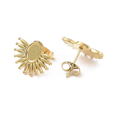 Ion Plating(IP) 304 Stainless Steel Stud Earring Finding EJEW-I285-01G-1