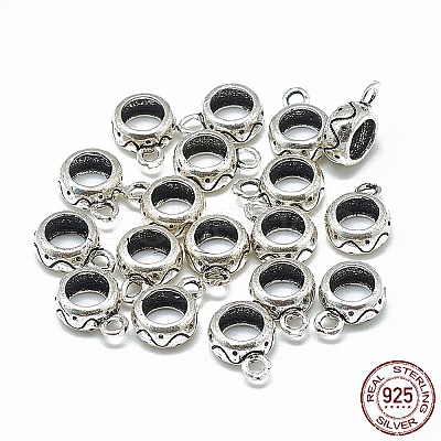 Thailand 925 Sterling Silver Tube Bails STER-T002-17AS-1