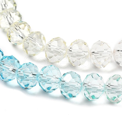 Transparent Painted Glass Beads Strands DGLA-A034-T6mm-A21-1