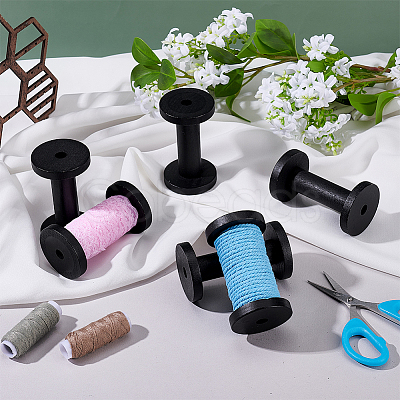 Wooden Bobbins FIND-WH0148-472C-1