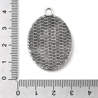 Tibetan Style Alloy Pendant Cabochon Settings X-TIBEP-N003-37AS-1