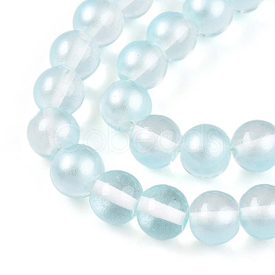 Baking Paint Transparent Glass Beads X1-DGLA-N011-10mm-05-1