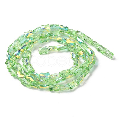 Transparent Electroplate Glass Beads Strands GLAA-Q099-J01-09-1