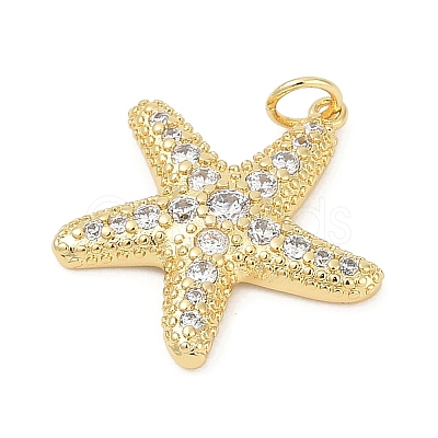 Brass Micro Pave Cubic Zirconia Pendants KK-U058-11G-1