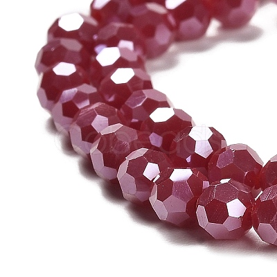 Electroplate Opaque Glass Beads Strands EGLA-A035-P6mm-A16-1