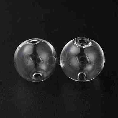 Handmade Two Holes Blown Glass Globe Beads FIND-WH0104-03D-1