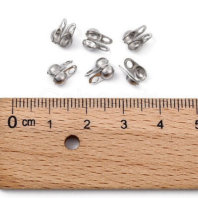 Tarnish Resistant 304 Stainless Steel Bead Tips STAS-R063-22-1